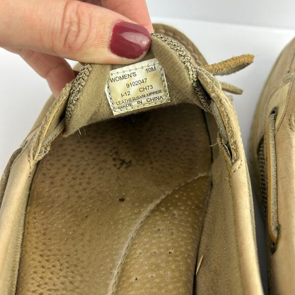 Sperry Top-Sider Angelfish Boat Shoes – Tan Leather, Size 10 - Picture 8 of 8